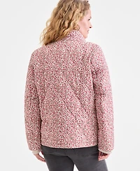 Style & Co Petite Cotton Floral Vines Puffer Jacket, Macy's Exclusive