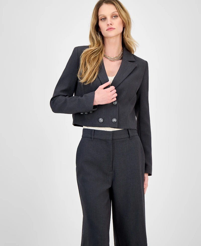 Guess Women's Joandra Double-Breasted Cropped Blazer