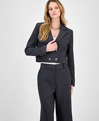 Guess Women's Joandra Double-Breasted Cropped Blazer