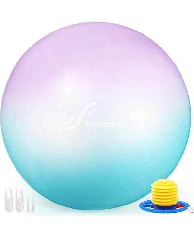Extra Thick Exercise Ball - 25.6''Yoga Ball with Quick Pump