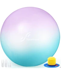 Extra Thick Exercise Ball - 25.6''Yoga Ball with Quick Pump