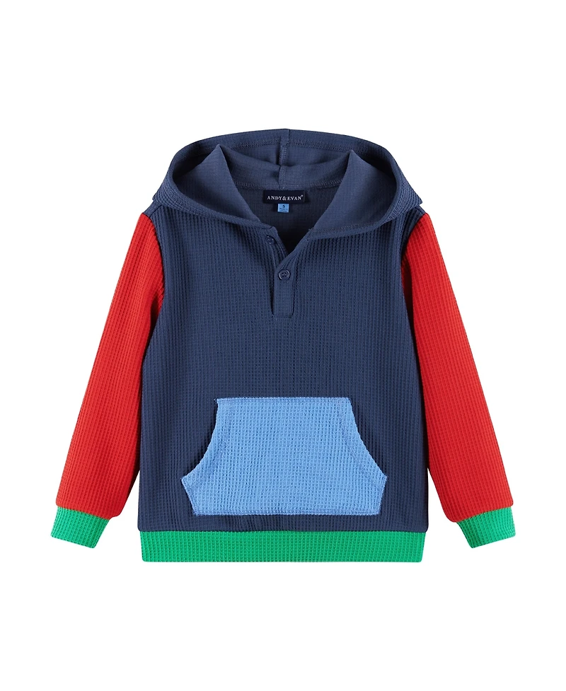 Andy & Evan Toddler/Child Boys Navy Chunky Waffle Lounge Set