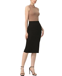 kimi + kai Women's Exposed Back Zip Pencil Skirt
