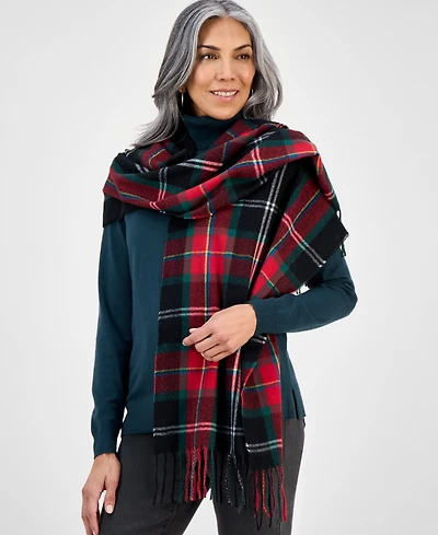 Style & Co Women's Tartan Plaid Scarf, Macy's Exclusive