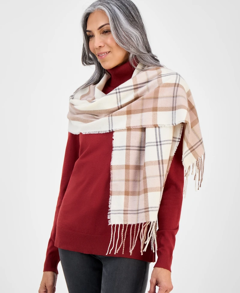 Style & Co Women's Tartan Plaid Scarf, Macy's Exclusive