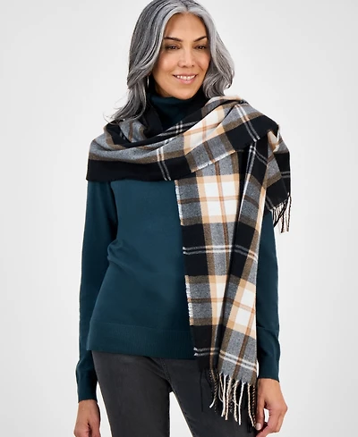 Style & Co Women's Tartan Plaid Scarf, Macy's Exclusive