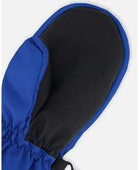 Deux par Boy Winter Mittens Play Royal Blue
