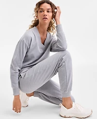 Id Ideology Women's Fleece V-Neck Sweatshirt, Created for Macy's