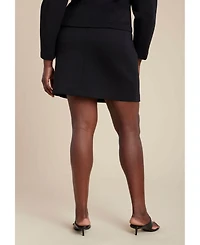 Eloquii Women's Plus Mini Skirt With Buttons