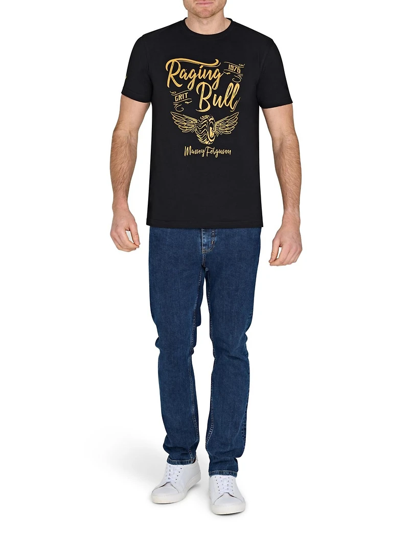 Raging Bull Mf Wings Print T-Shirt