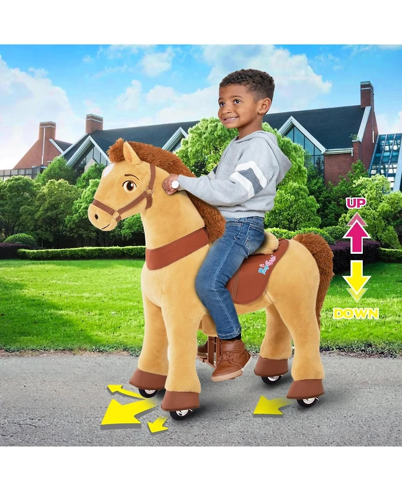 PonyCycle Ride-on Horse Light Brown Model E Size for -4 Years