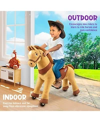 PonyCycle Ride-on Horse Light Brown Model E Size for -4 Years