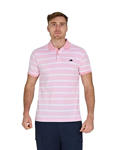 Raging Bull Birdseye Stripe Pique Polo