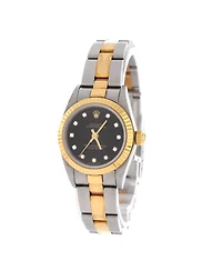 Pre-Owned Rolex Oyster Perpetual Automatic Watch in Stainless Steel and Gold with Diamond Markers 24mm