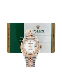 Pre-Owned Rolex Oyster Perpetual Datejust Automatic Watch in Stainless Steel and Rose Gold 28mm