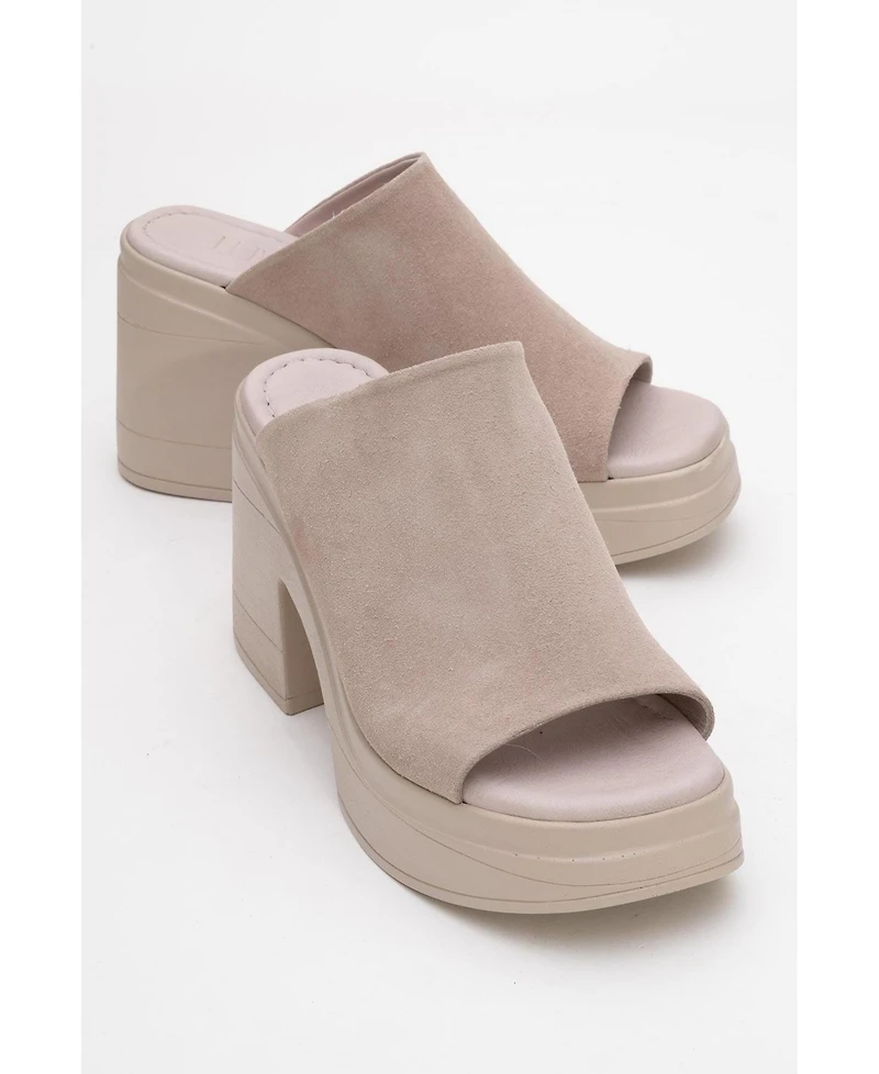 Forever & Always Shoes Nola Leather Platform Mules (Women)