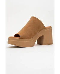 Forever & Always Shoes Nola Leather Platform Mules (Women)