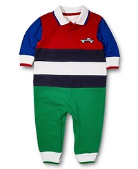 Florence Eiseman Baby Boys Jersey Knit Longall With Race Car
