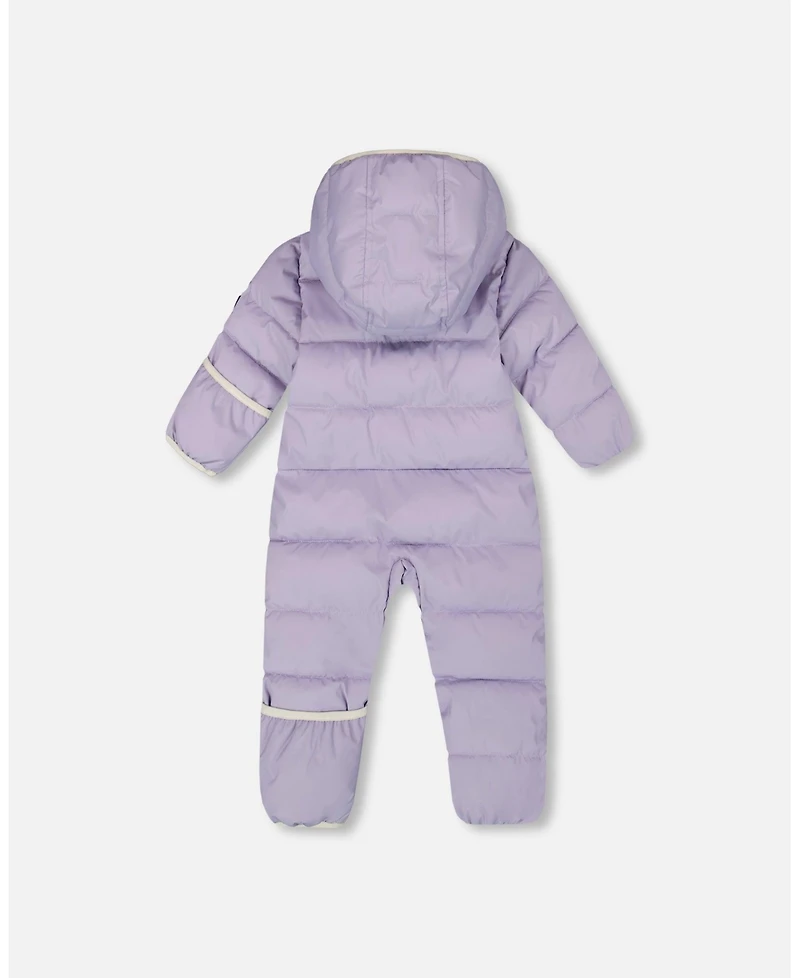Deux par Baby Girls One-Piece Cloud Compressible Snowsuit Designed for Car Seat Purple Gray