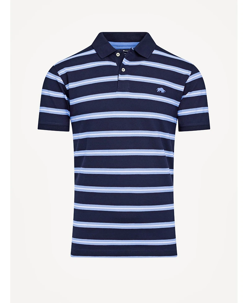 Raging Bull Big & Tall Triple Stripe Birdseye Polo