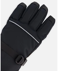 Deux par Kids Unisex Winter Teknik Gloves Black - Child