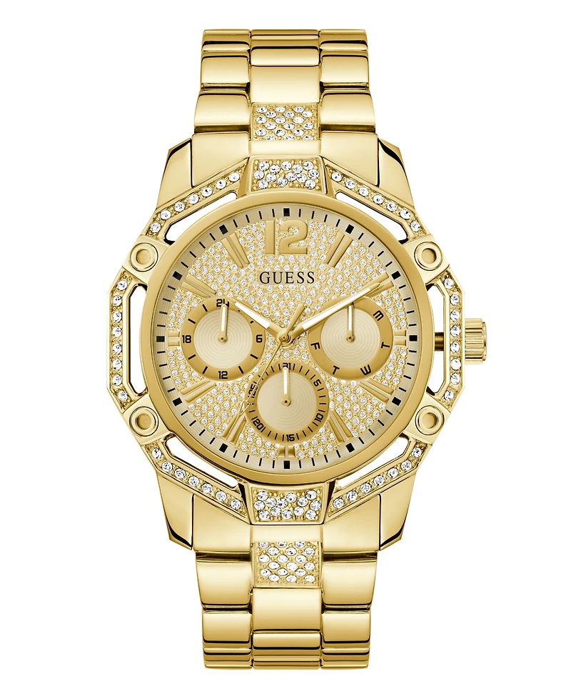 Guess Men's Gold Tone Multi-function Watch, 46mm