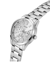Guess Men's Silver Tone Multi-function Watch, 44mm