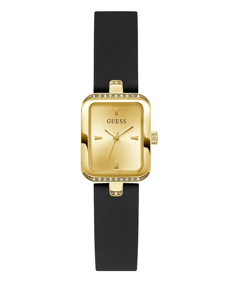 Guess Women's Black Gold Tone Analog Watch, 22mm