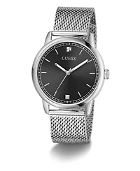 Guess Men's Silver Tone Analog Watch, 40mm