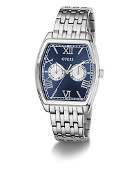 Guess Men's Silver Tone Multi-function Watch, 38mm