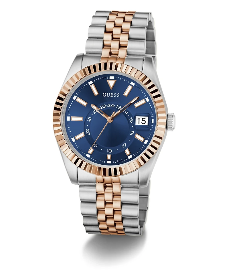 Guess Men's Two-Tone Multi-function Date Watch, 42mm