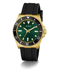 Guess Men's Black Gold Tone Analog Watch, 41mm