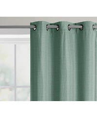 Kate Aurora Modern Living 2 Pack Textured Woven Light Filtering Grommet Top Window Curtain Panels