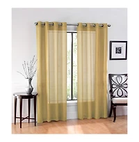 GoodGram Ultra Luxurious Elegant Sheer Grommet Single Curtain Panel