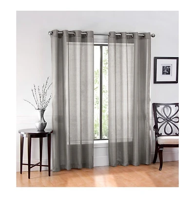 GoodGram Ultra Luxurious Elegant Sheer Grommet Single Curtain Panel