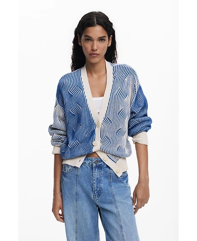Desigual Women's Two-tone knit cardigan