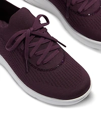 FitFlop Women's Super-q Crystal-Trim Knit Laced Up Sneakers