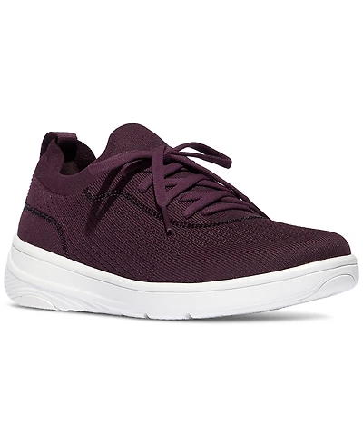 FitFlop Women's Super-q Crystal-Trim Knit Laced Up Sneakers