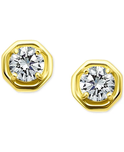 Giani Bernini Cubic Zirconia Solitaire Octagon Stud Earrings, Macy's Exclusive