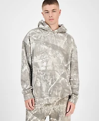 SmileyWorld Men's Snowy Camo Leaf Hoodie