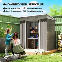 Outsunny 6' x 4' Metal Outdoor Garden Storage Shed w/ Vents,
