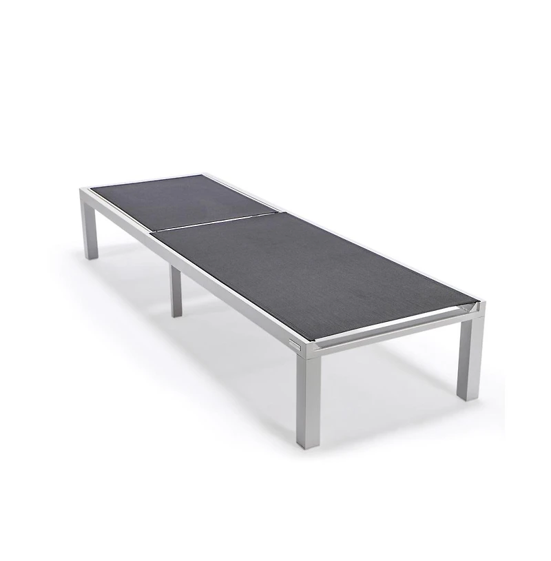 LeisureMod Marlin Patio Chaise Lounge Chair With Aluminum Frame