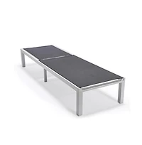 LeisureMod Marlin Patio Chaise Lounge Chair With Aluminum Frame