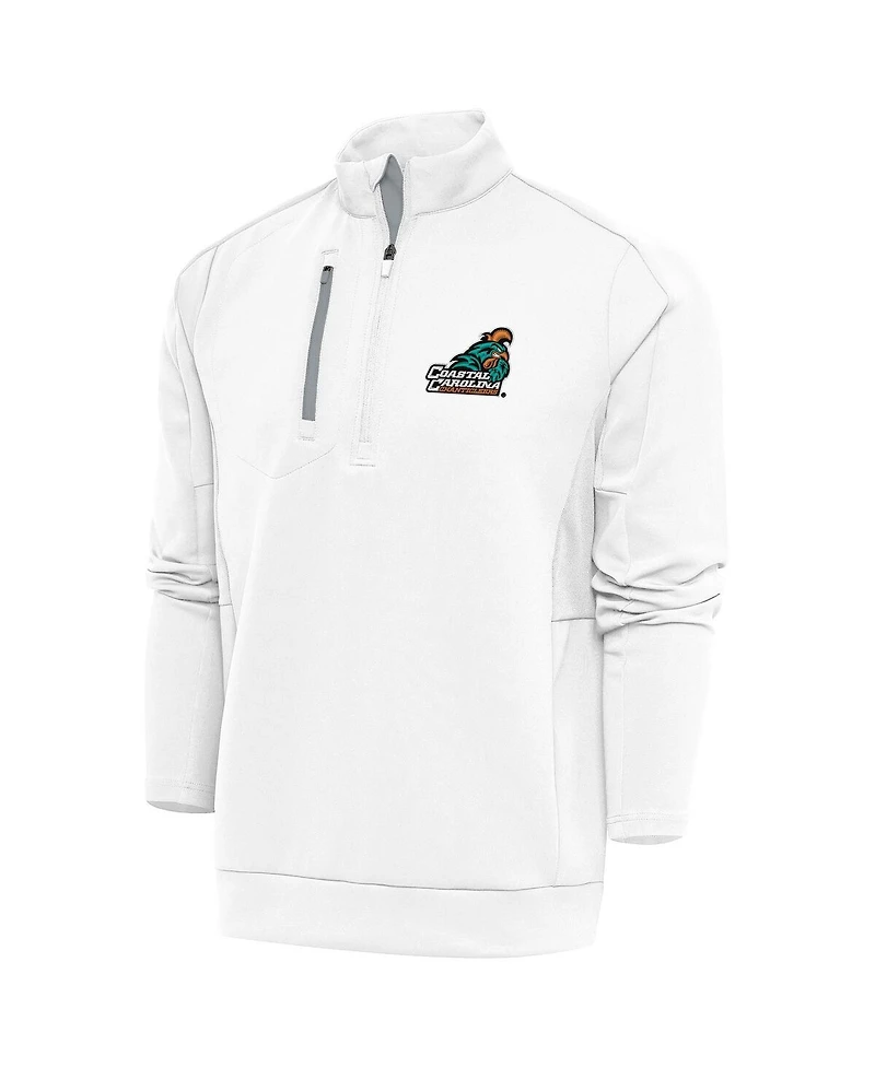 Antigua Men's White Coastal Carolina Chanticleers Generation Quarter-Zip Pullover Sweatshirt