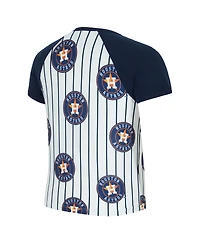 Concepts Sport Women's White Houston Astros Outbound Pinstripe Raglan Top