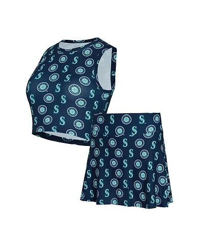 Concepts Sport Women's 2-Piece Navy Seattle Mariners Knit Tank Top and Skort Set