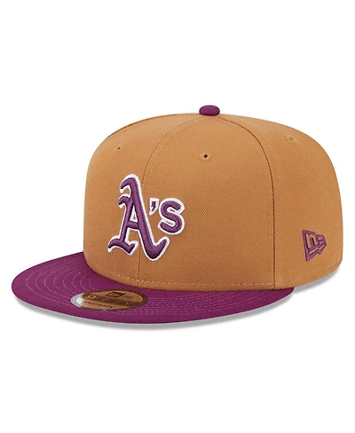 New Era Men's Brown/Purple Athletics Color Pack Two-Tone 9FIFTY Snapback Hat