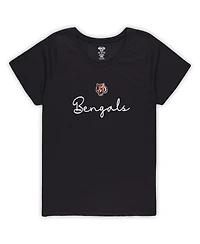 Concepts Sport Women's 2-Piece Cincinnati Bengals Plus Script Top and Pants Sleep Set