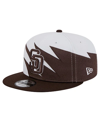 New Era Men's Brown/White San Diego Padres Jagged 9FIFTY Snapback Hat