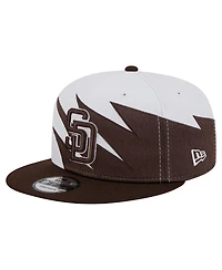New Era Men's Brown/White San Diego Padres Jagged 9FIFTY Snapback Hat